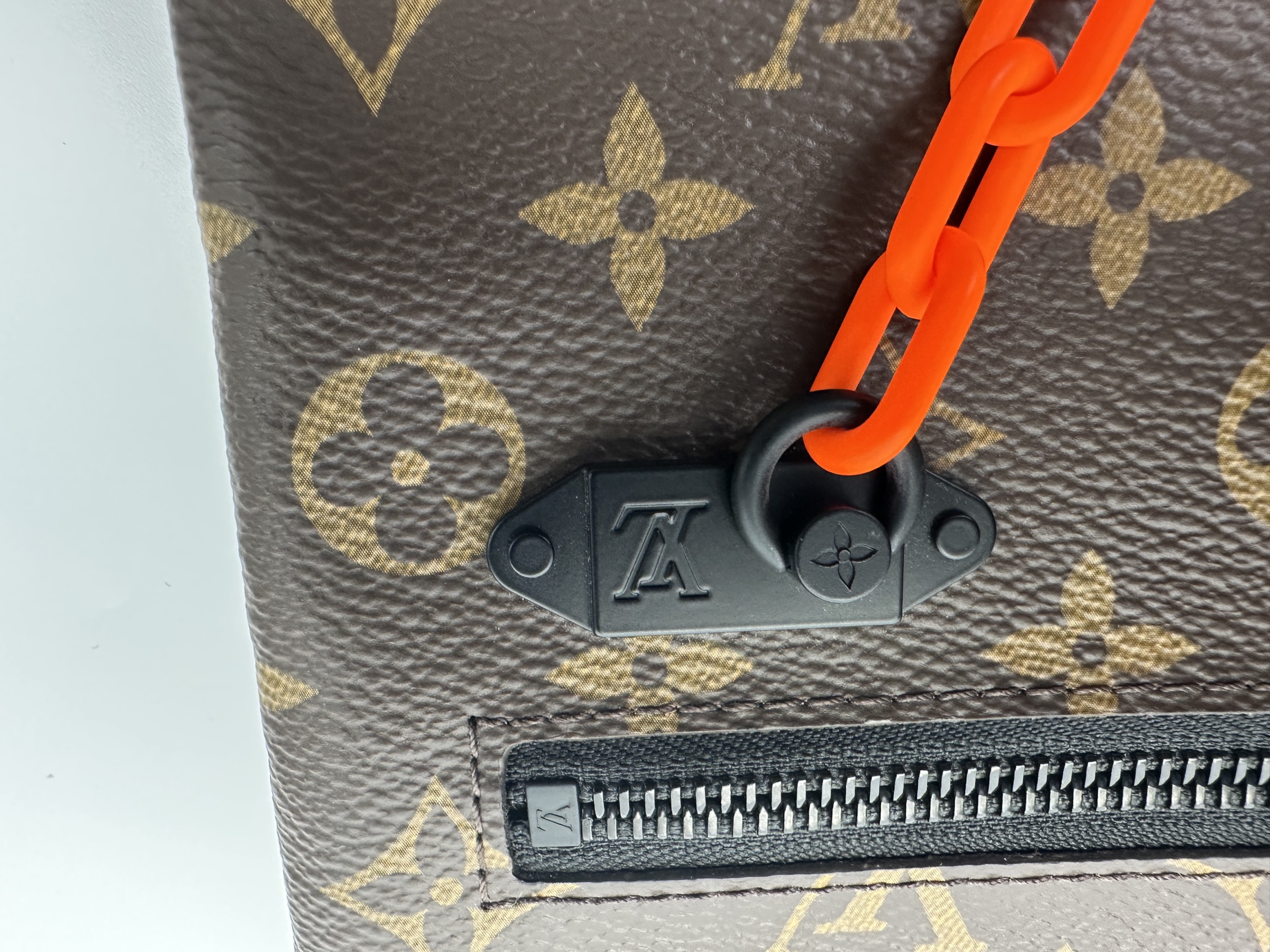 Louis Vuitton Monogram Solar Ray A4 Pouch with Orange Chain photo 4